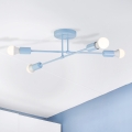 Lampadario a plafone CAMBRIDGE 4xE27/15W/230V blu