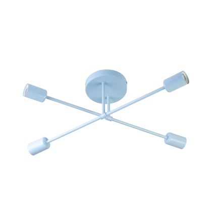 Lampadario a plafone CAMBRIDGE 4xE27/15W/230V blu