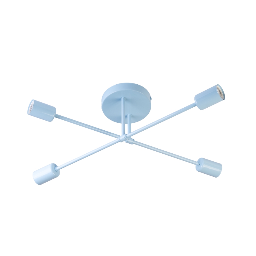 Lampadario a plafone CAMBRIDGE 4xE27/15W/230V blu