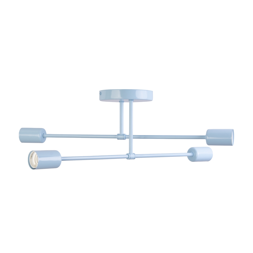 Lampadario a plafone CAMBRIDGE 4xE27/15W/230V blu