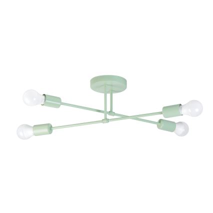 Lampadario a plafone CAMBRIDGE 4xE27/15W/230V verde