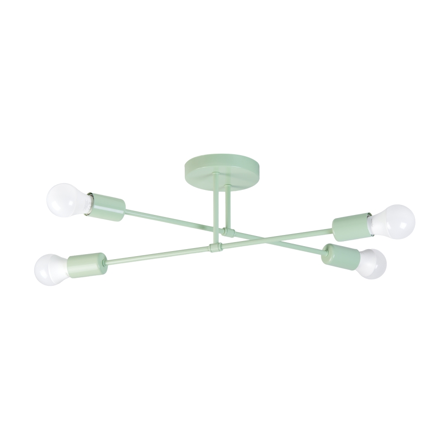 Lampadario a plafone CAMBRIDGE 4xE27/15W/230V verde