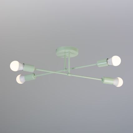 Lampadario a plafone CAMBRIDGE 4xE27/15W/230V verde