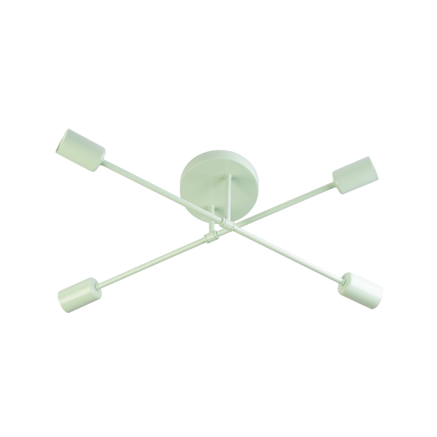 Lampadario a plafone CAMBRIDGE 4xE27/15W/230V verde
