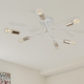 Lampadario a plafone CAMBRIDGE 6xE27/15W/230V ottone/bianco