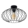 Lampadario a plafone CORRINI 1xE27/60W/230V diametro 34 cm nero/limpido
