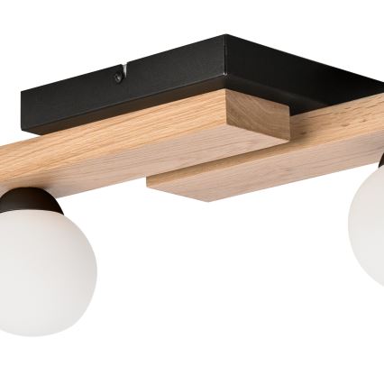 Lampadario a plafone CORTINA 4xG9/5W/230V nero/quercia