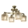 Lampadario a plafone CRYSTALLINE 4xE27/40W/230V bronzo