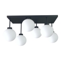 Lampadario a plafone DEA 6xE14/60W/230V nero/bianco