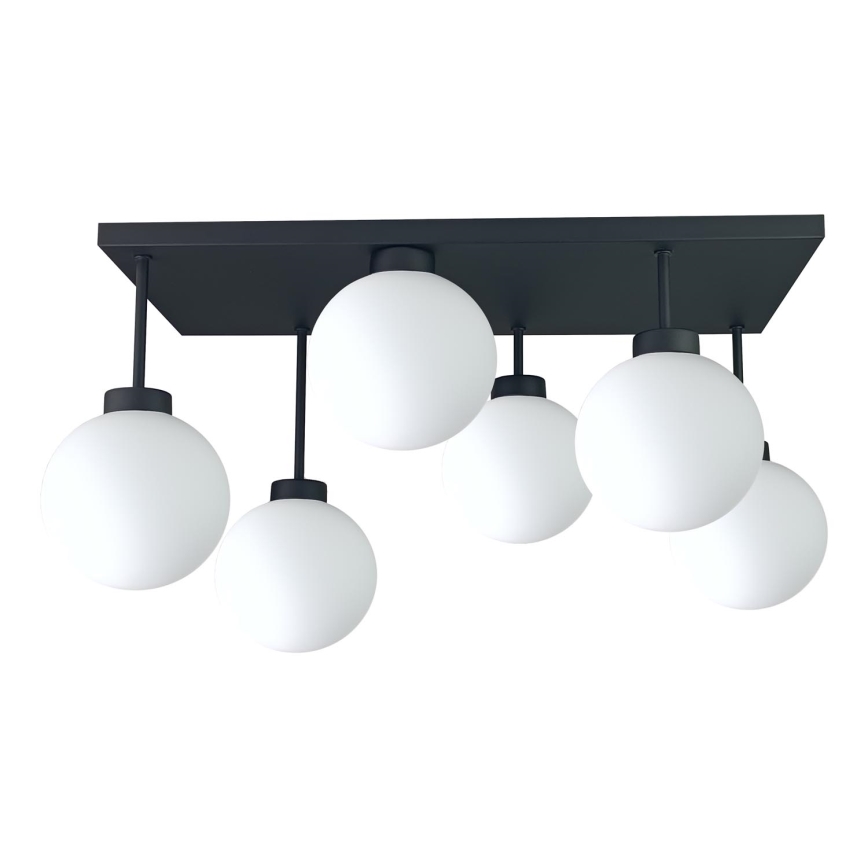 Lampadario a plafone DEA 6xE14/60W/230V nero/bianco