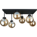 Lampadario a plafone DEA 6xE14/60W/230V nero/fumé beige