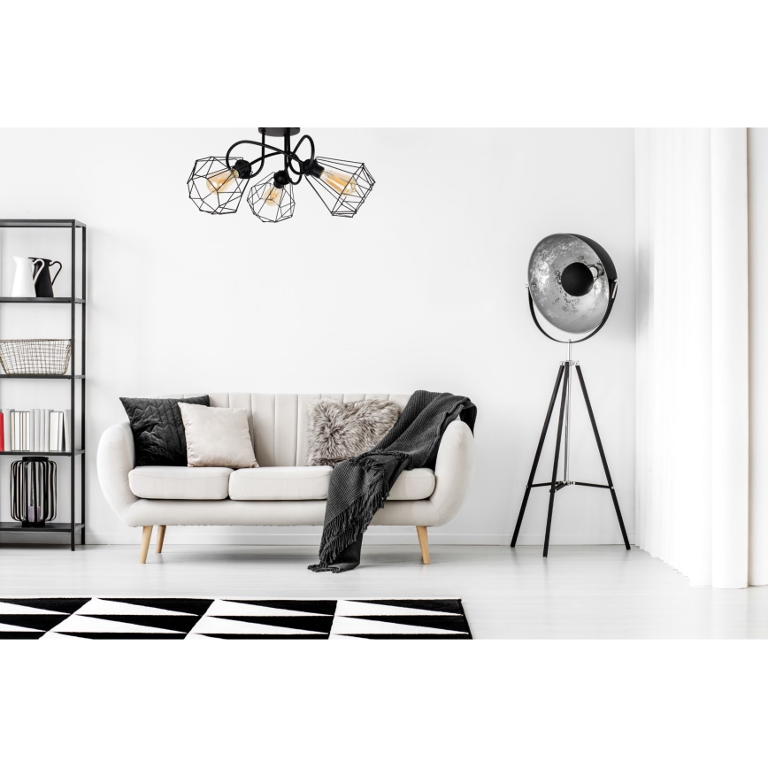 Lampadario a plafone DIAMENT 3xE27/60W/230V