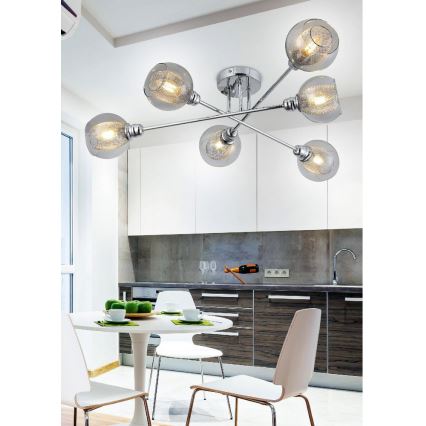 Lampadario a plafone DIXI 6xE14/40W/230V