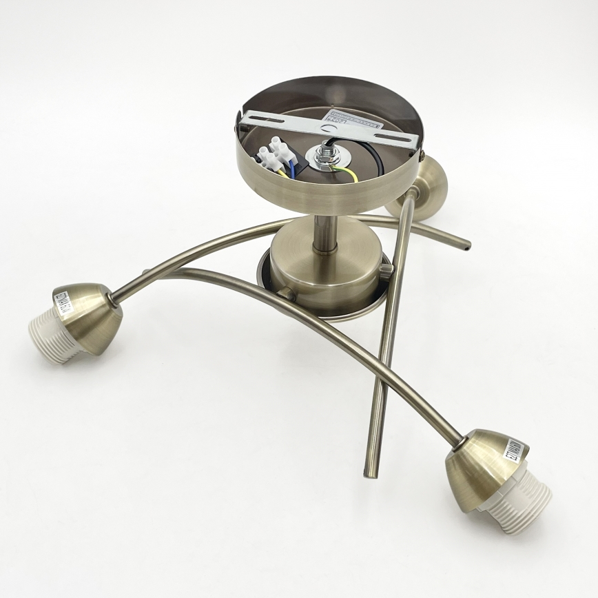 Lampadario a plafone DONNA 3xE27/60W/230V patina