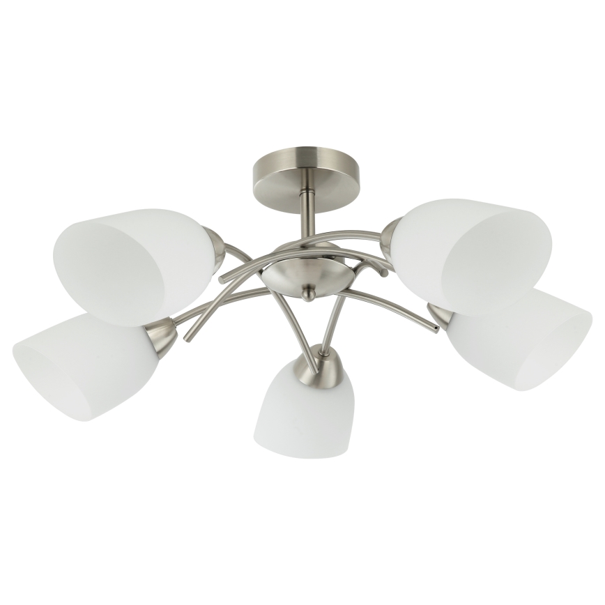 Lampadario a plafone DONNA 5xE27/60W/230V nichel