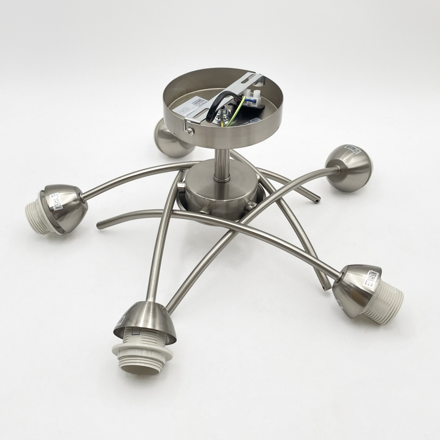 Lampadario a plafone DONNA 5xE27/60W/230V nichel