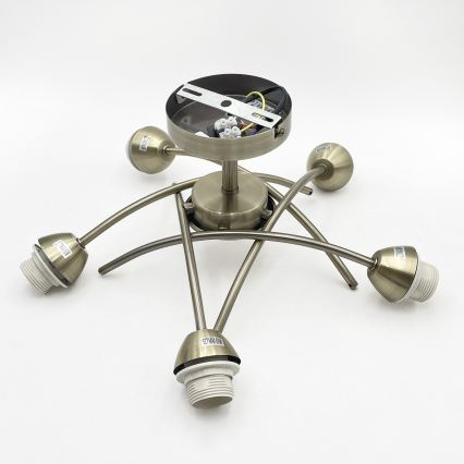 Lampadario a plafone DONNA 5xE27/60W/230V patina