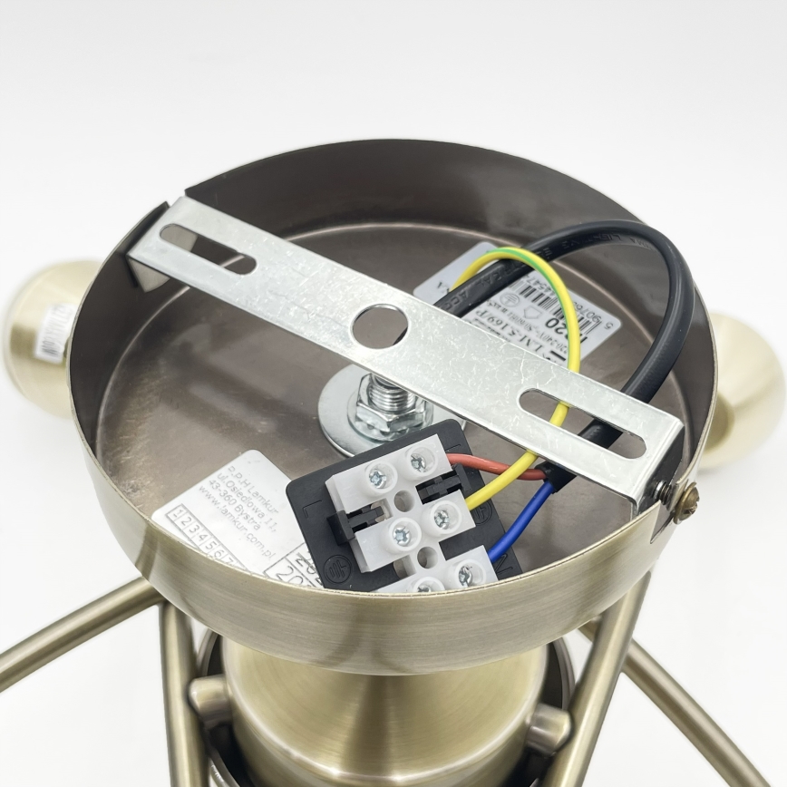 Lampadario a plafone DONNA 5xE27/60W/230V patina