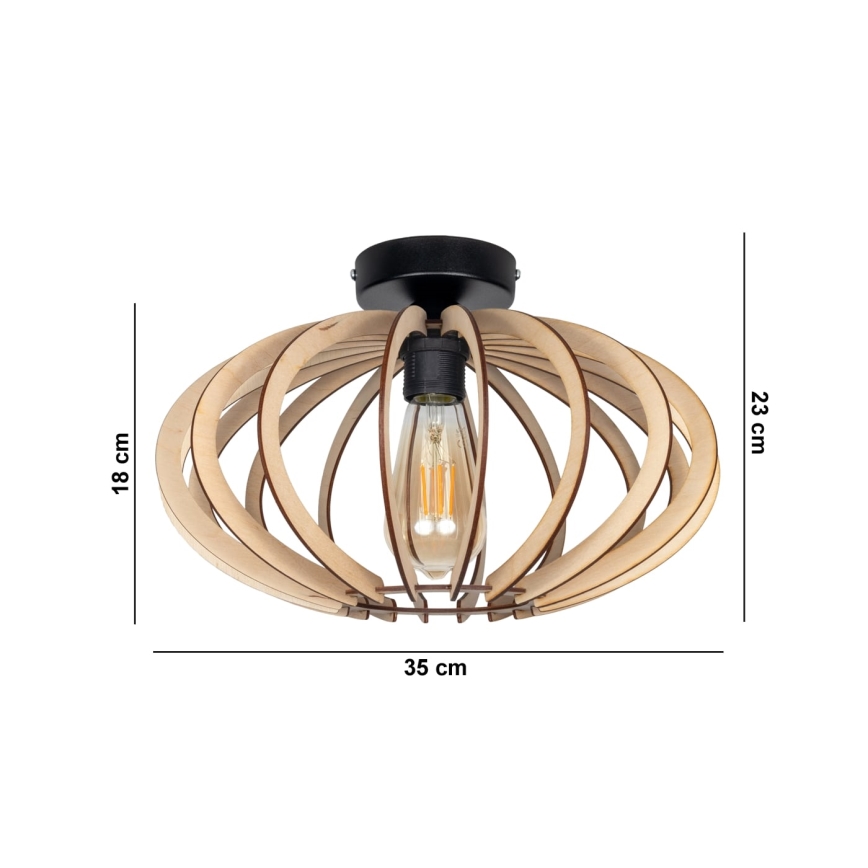 Lampadario a plafone EARTH 1xE27/60W/230V nero/beige