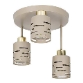 Lampadario a plafone ELEN 3xE27/35W/230V beige/oro