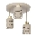 Lampadario a plafone ELEN 3xE27/35W/230V beige/oro