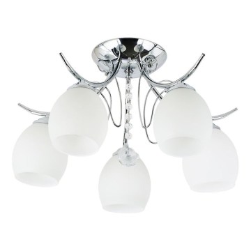 Lampadario a plafone ELLA 5xE27/15W/230V cromo lucido
