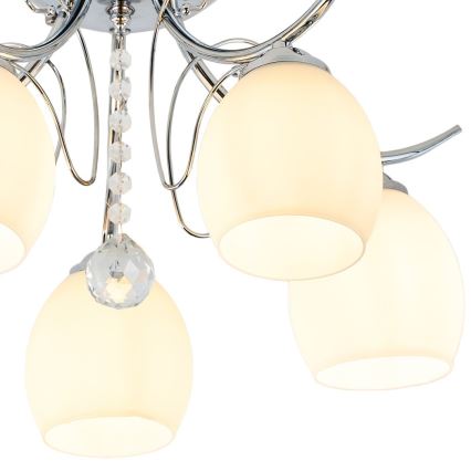 Lampadario a plafone ELLA 5xE27/15W/230V cromo lucido