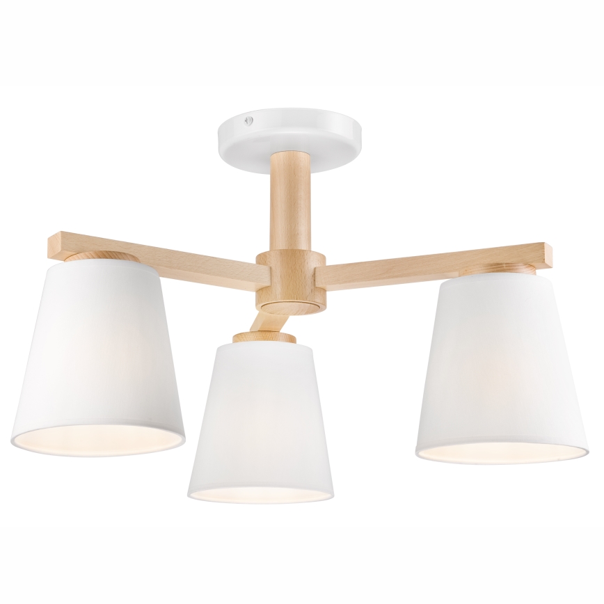 Lampadario a plafone ELLIE 3xE27/60W/230V faggio