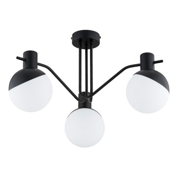 Lampadario a plafone ENIGMA 3xE14/10W/230V nero