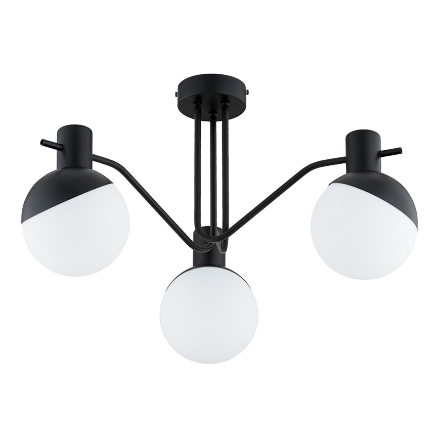 Lampadario a plafone ENIGMA 3xE14/10W/230V nero