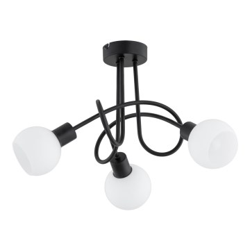 Lampadario a plafone ERYKA 3xE14/10W/230V nero