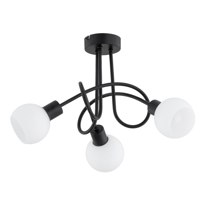 Lampadario a plafone ERYKA 3xE14/10W/230V nero