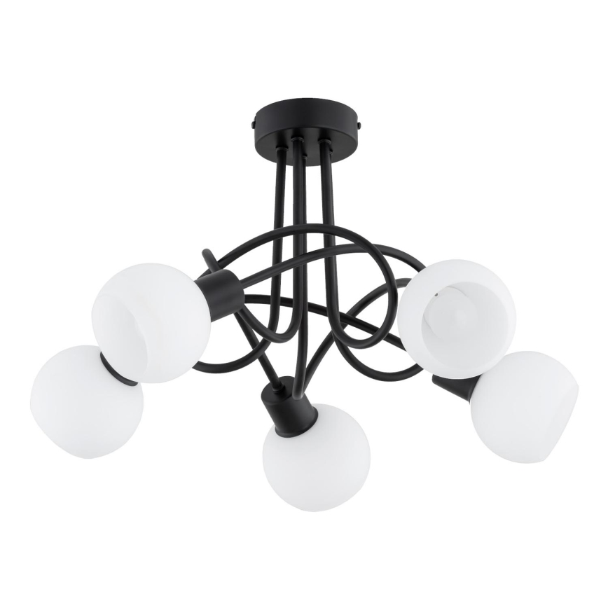 Lampadario a plafone ERYKA 5xE14/10W/230V nero