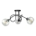 Lampadario a plafone EVIE 3xE27/60W/230V nero/limpido
