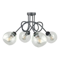 Lampadario a plafone EVIE 4xE27/60W/230V antracite/limpido