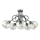 Lampadario a plafone EVIE 5xE27/60W/230V antracite/limpido