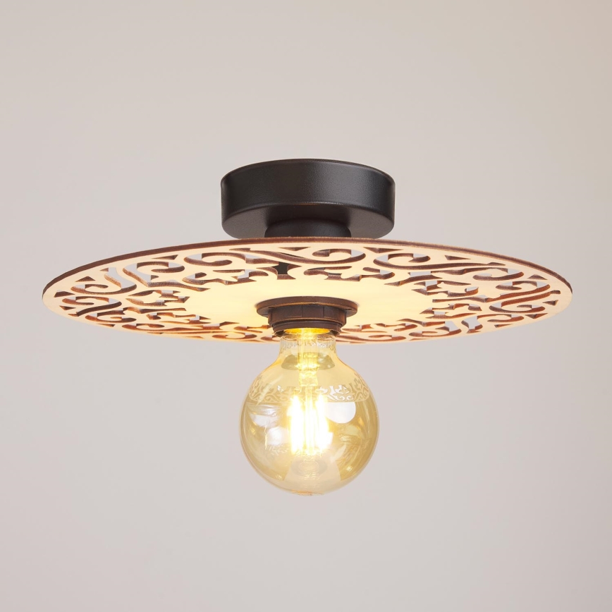 Lampadario a plafone FALCO 1xE27/60W/230V diametro 30 cm beige