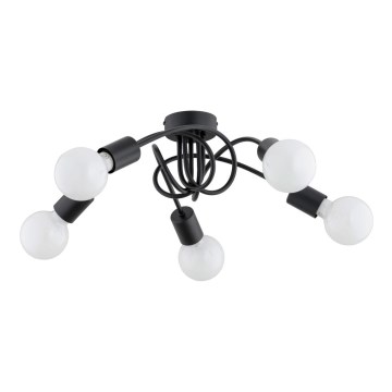 Lampadario a plafone FARTA 5xE27/60W/230V nero