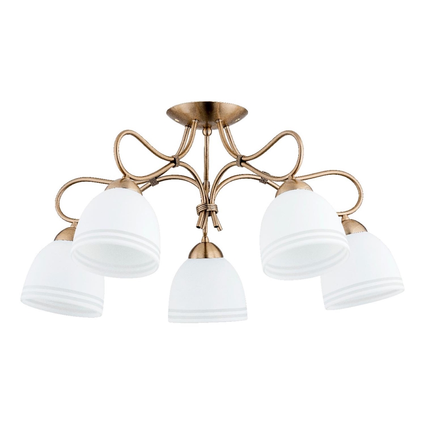 Lampadario a plafone FILA 5xE27/15W/230V bronzo
