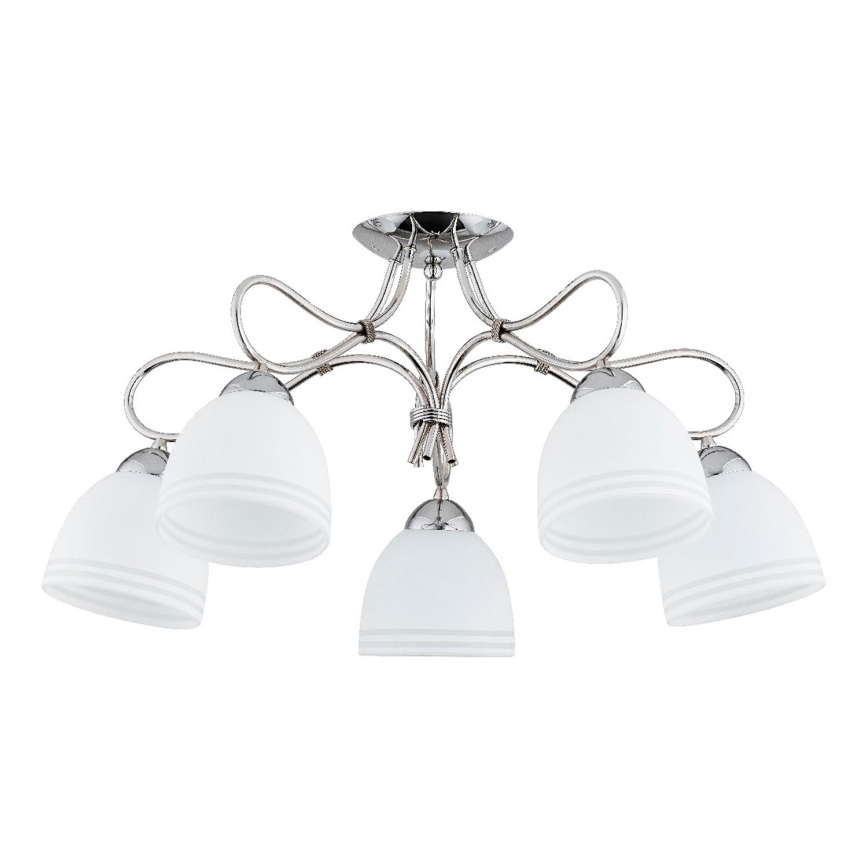 Lampadario a plafone FILA 5xE27/15W/230V cromo lucido
