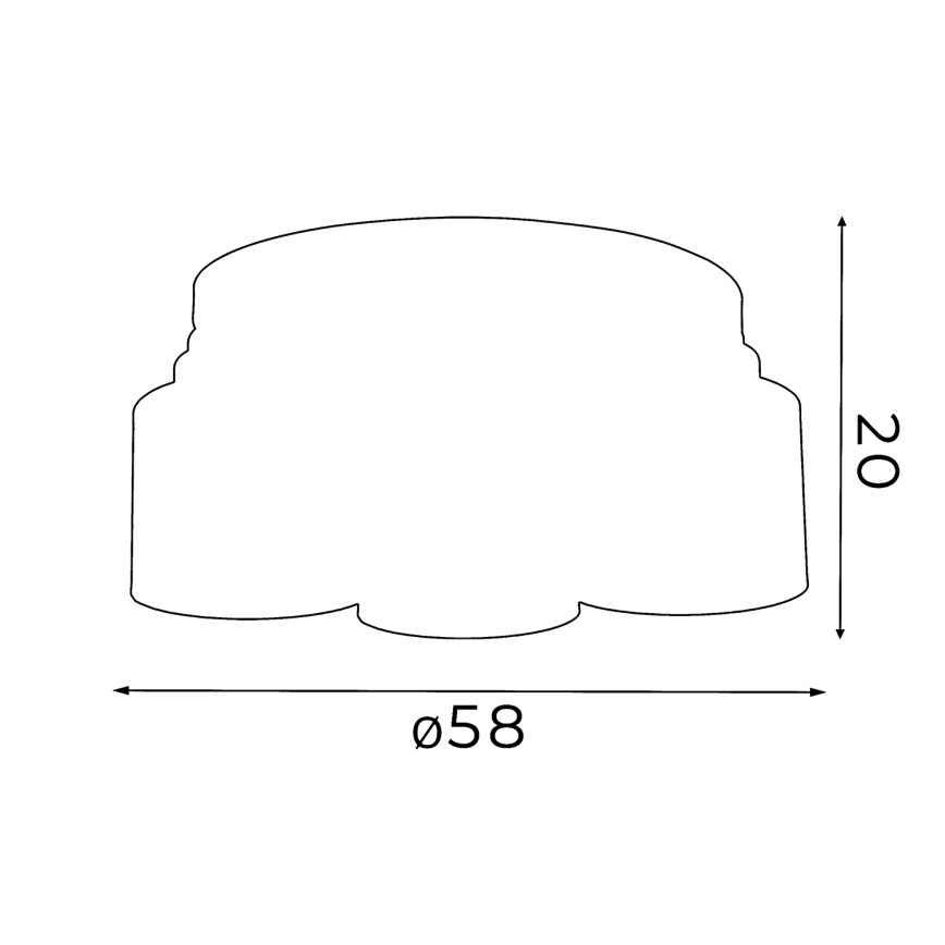 Lampadario a plafone FRODI 5xE27/60W/230V nero