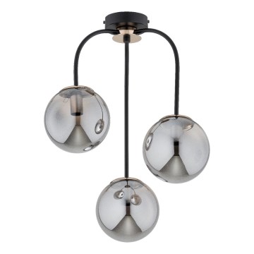 Lampadario a plafone GAMMA 3xE14/10W/230V nero