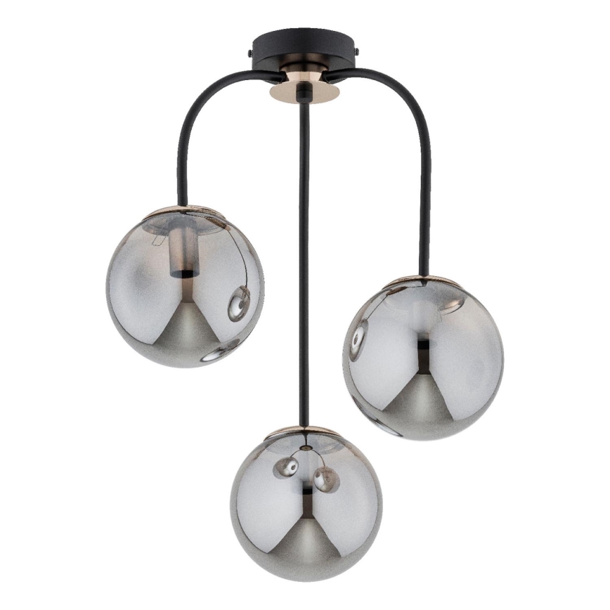 Lampadario a plafone GAMMA 3xE14/10W/230V nero