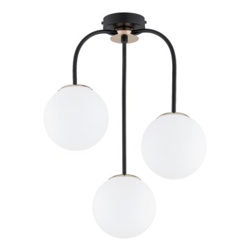 Lampadario a plafone GAMMA 3xE14/10W/230V nero/oro