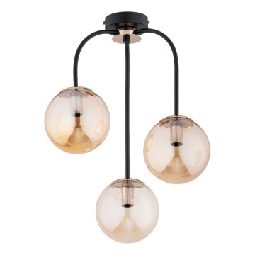 Lampadario a plafone GAMMA 3xE14/10W/230V nero/oro
