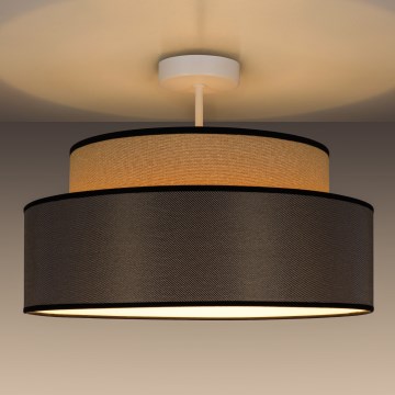 Lampadario a plafone GRACE 1xE27/60W/230V diametro 40 cm beige/marrone