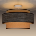 Lampadario a plafone GRACE 1xE27/60W/230V diametro 40 cm color crema/marrone