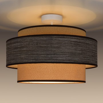 Lampadario a plafone GRACE 1xE27/60W/230V diametro 40 cm color crema/marrone