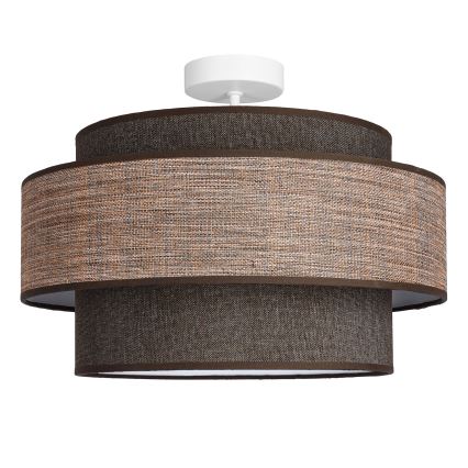 Lampadario a plafone GRACE 1xE27/60W/230V diametro 40 cm marrone/beige