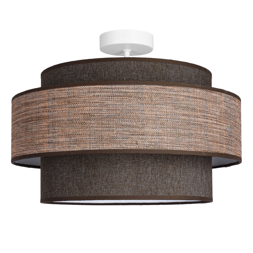 Lampadario a plafone GRACE 1xE27/60W/230V diametro 40 cm marrone/beige